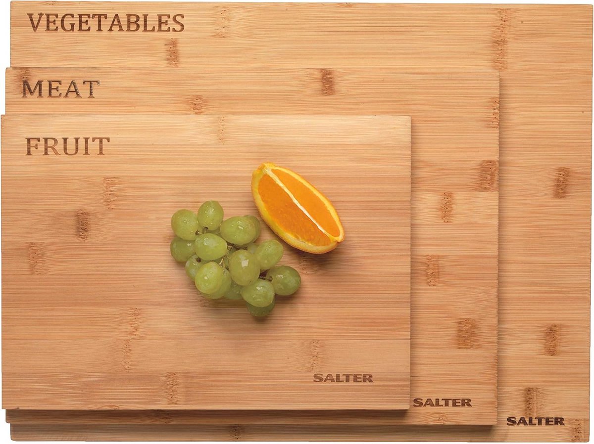 Set van 3 Snij- en Serveerplanken voor Vlees, Fruit en Groenten