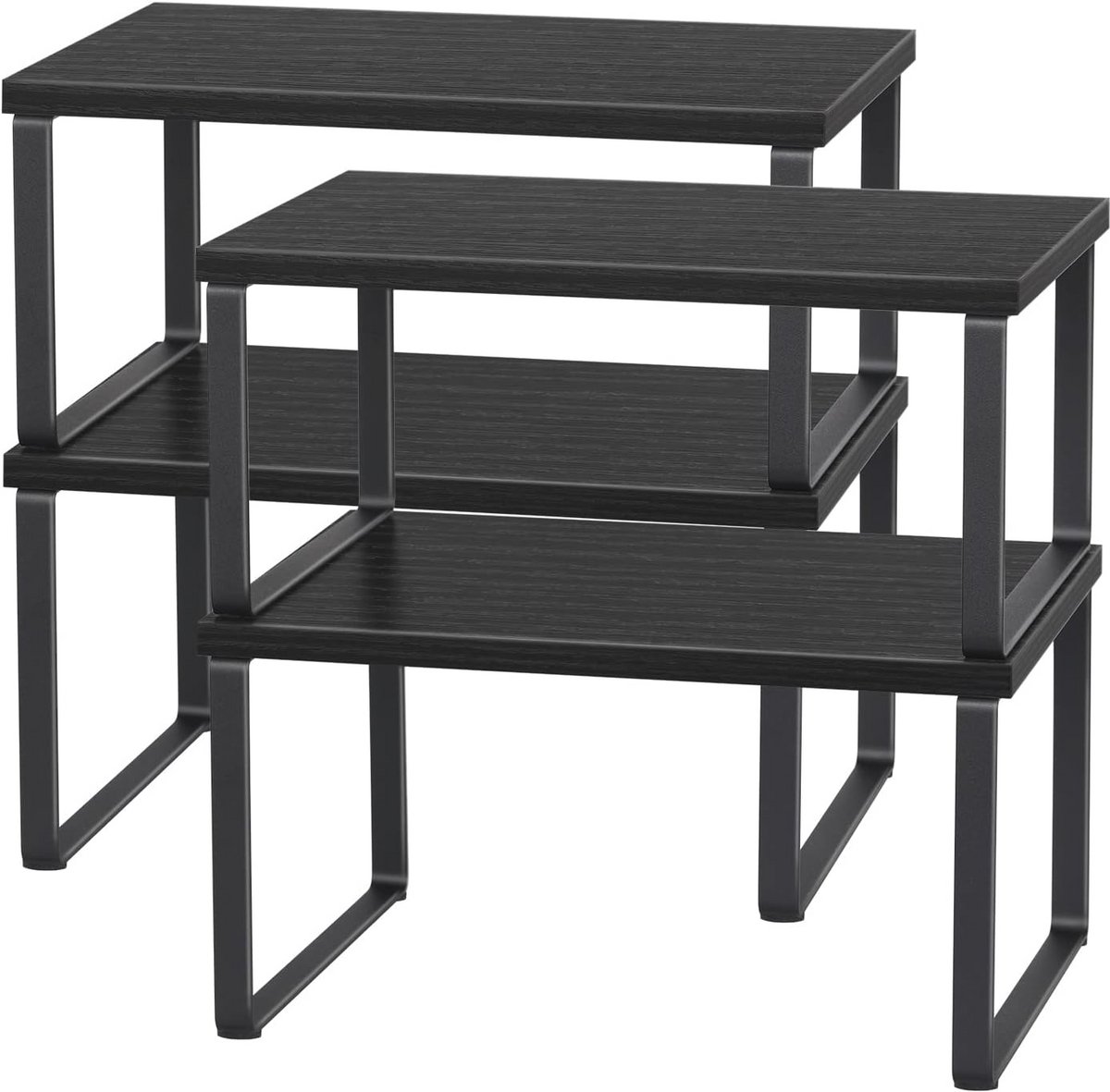 Set van 4 stapelbare houten aanrechtplanken voor keuken en kantoor