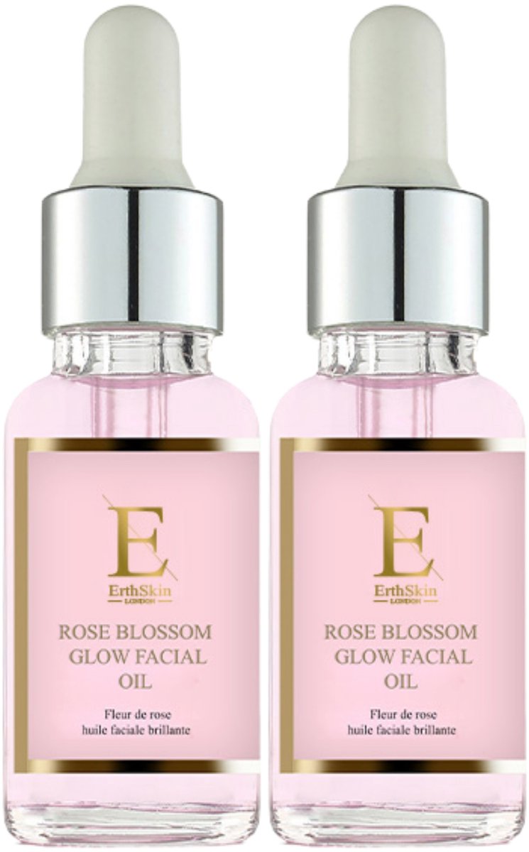 ErthSkin London Rozenbloesem Glow Gezichtsolie duo