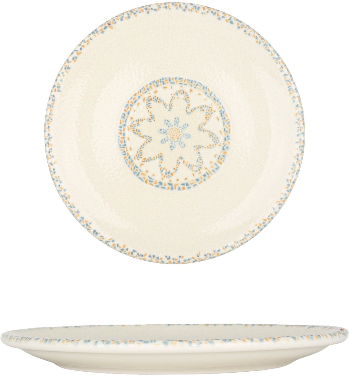 By Bone Dessertbord - Tessera - Porselein - 15 cm - set van 6