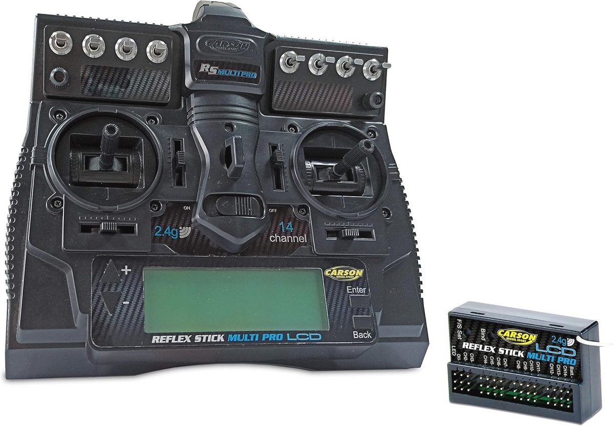 Reflex Stick Multi PRO LCD – 14-Kanaals Afstandsbediening voor Modelbouw Voertuigen