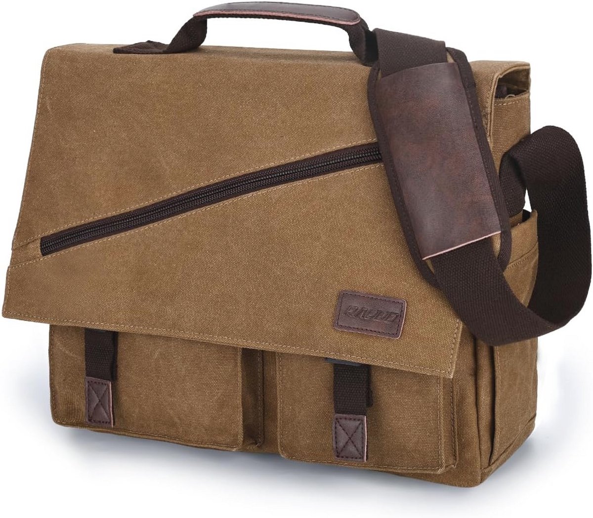 Waterdichte Canvas Schoudertas voor Laptop 14-17 Inch