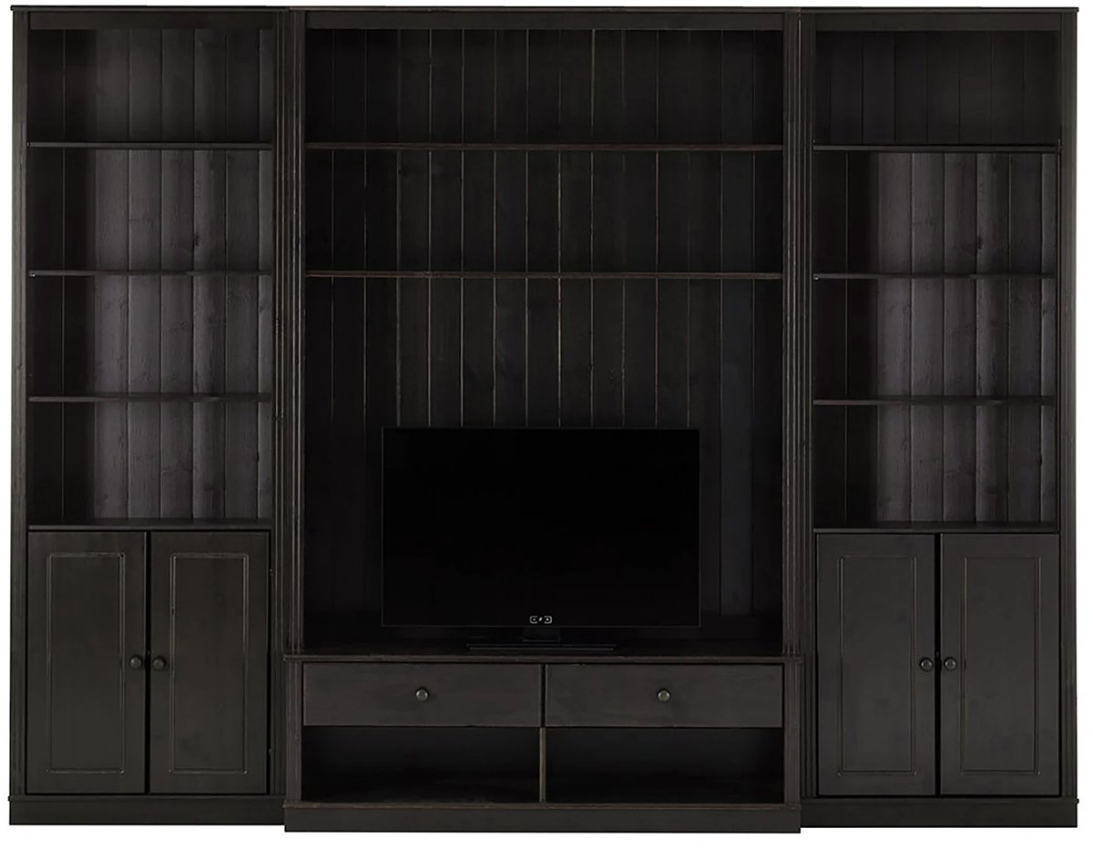 Notio Living Anita-Wandunit met 2 boekenkasten en 1 lowboard in den Havana Bruin