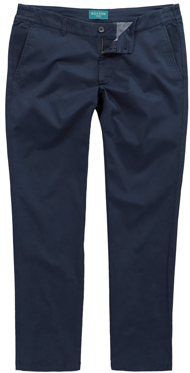 Boston Park - Heren - Chino Buik-Fit band elastisch aan de zijkant - Navy blauw - Maat 28