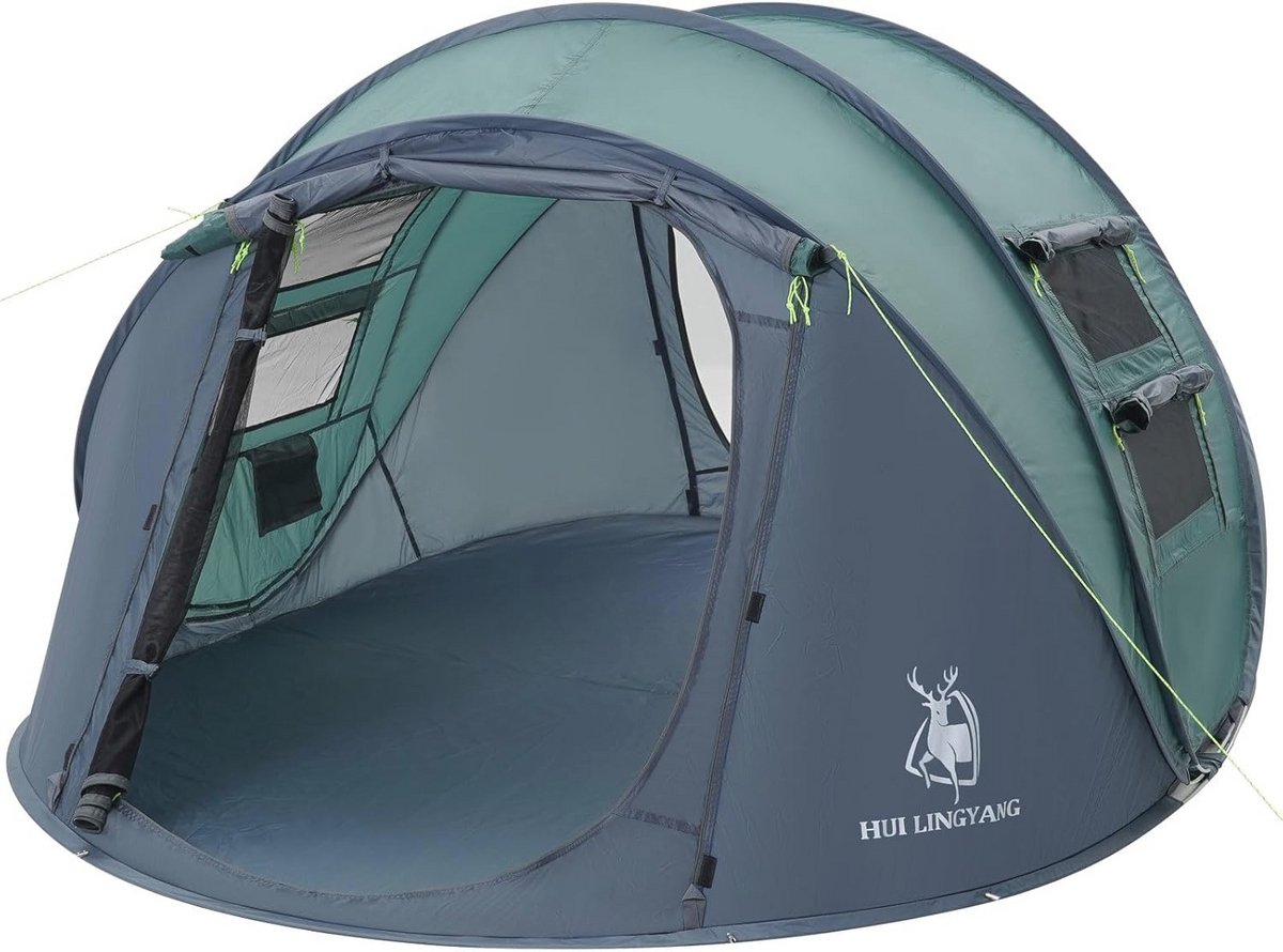 Pop-up tent voor 4 personen met automatische installatie en waterdichte eigenschappen