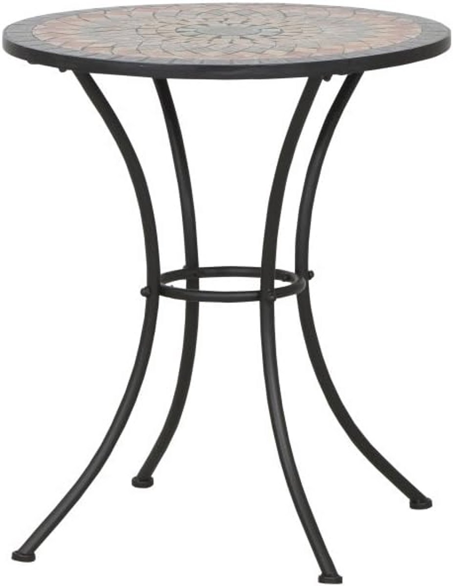 Tafel Prato Ø 60 cm - Stalen frame, Mozaïek keramiek, Geschikt voor binnen en buiten