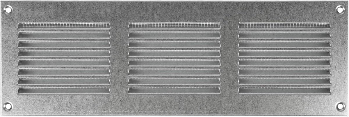Ventilatierooster 30 x 10 cm - verzinkt metalen luchtretourrooster met ongediertebeschermingsscherm
