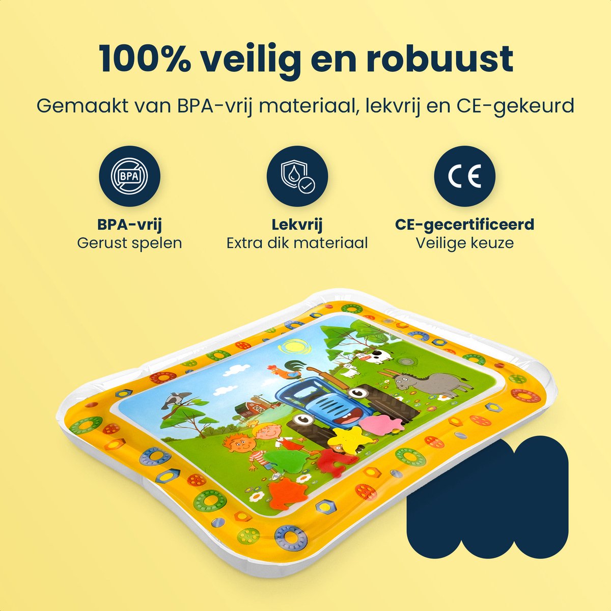 Dutsi Waterspeelmat Baby - Watermat 66x51cm - Geel thumbnail 7