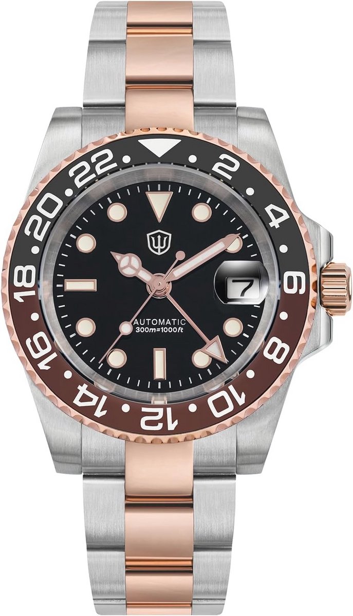 Automatisch duikhorloge voor heren met keramische bezel en saffierglas - 300M waterdicht
