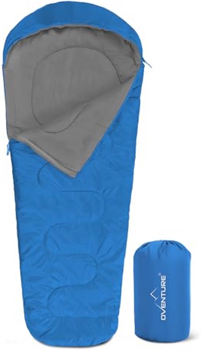 Mummyslaapzak 230x80 cm | Lichtgewicht en Warm | Comfort Temperatuur 5°C - 8°C | Waterafstotend | Perfect voor Kamperen en Reizen