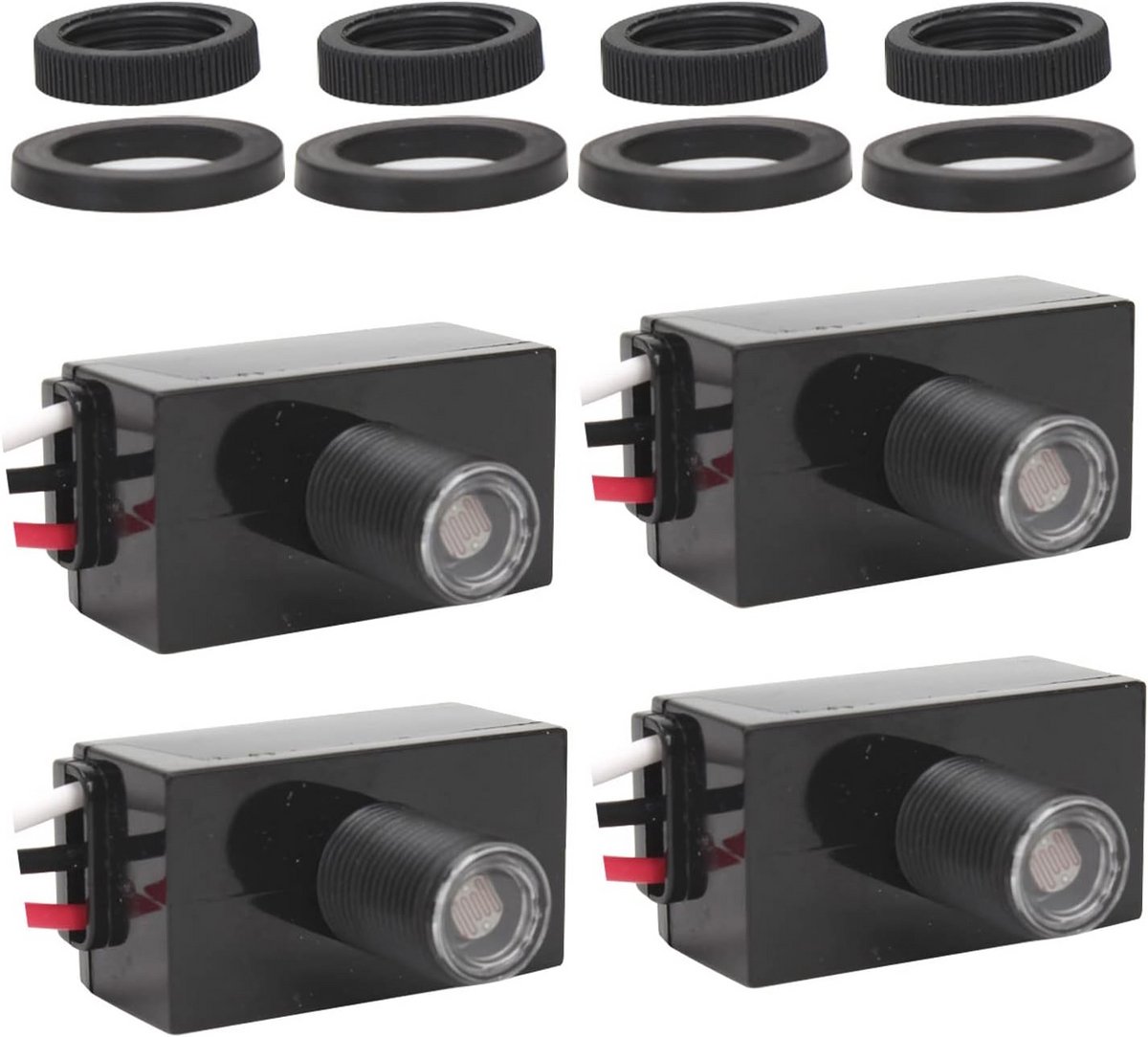 4 Stks Fotocel Sensor Verlichting Schakelaar voor Buitenverlichting
