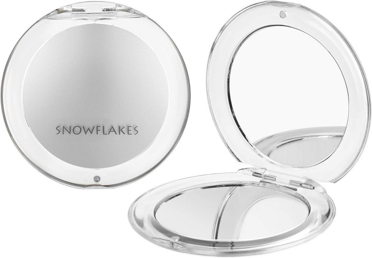 Dubbelzijdige compact spiegel met 10x vergroting - handspiegel voor make-up tas