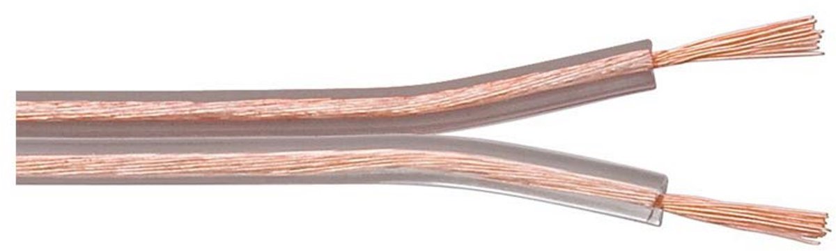 Luidsprekerkabel 2 x 1,5 mm² - Transparant Audiokabel voor Subwoofer - 10 Meter