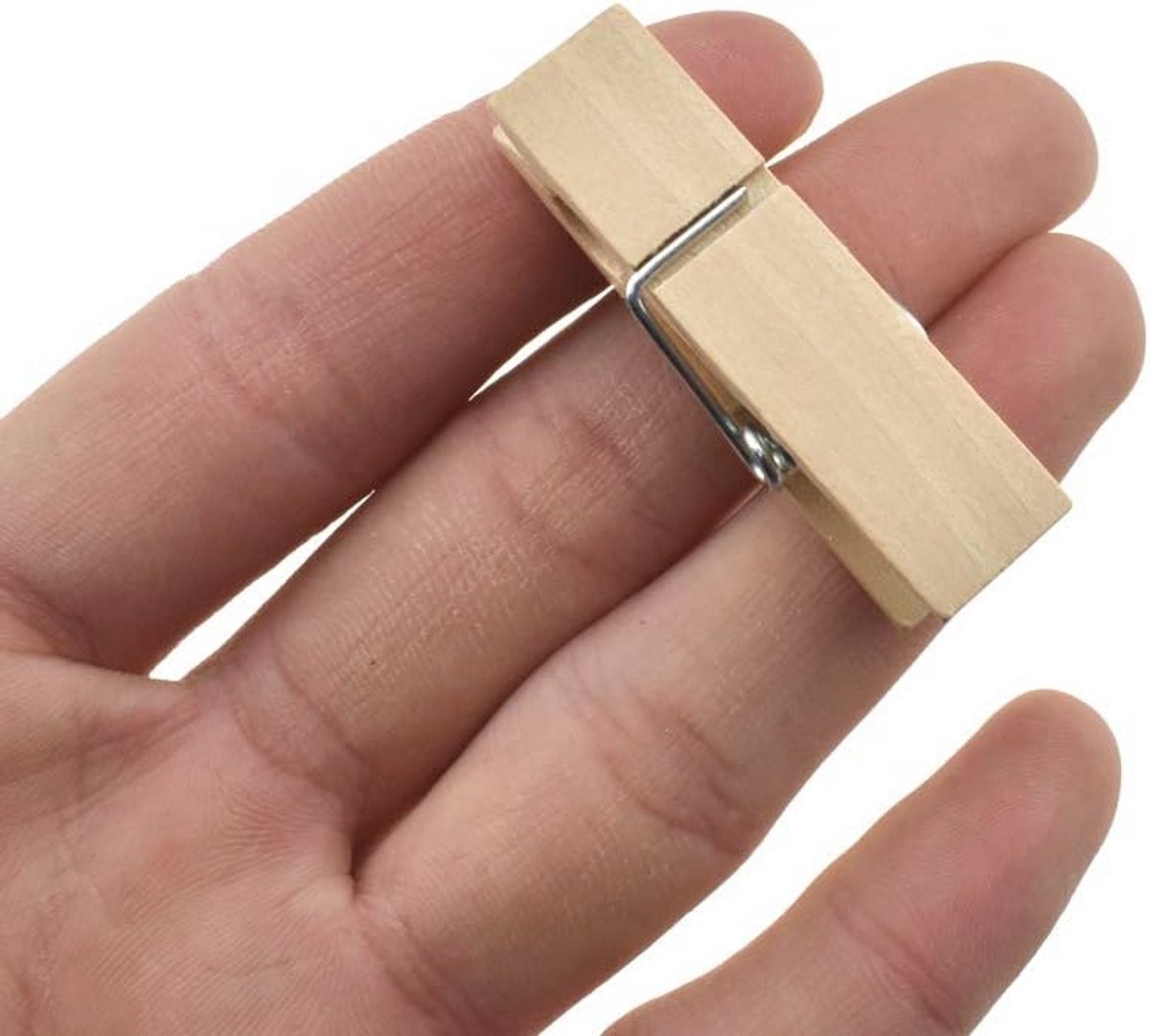 Houten Kledingspelden 1,5 cm - Stevige Wasknijpers voor Wasserij en Doe-Het-Zelf Projecten - 40 Pack