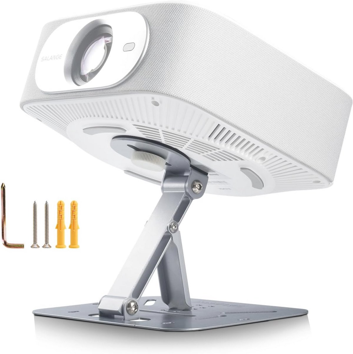 Multifunctionele Projectorstandaard - Draaibaar 360 Graden voor Wand en Plafond - Geschikt voor Projectoren met 1/4 Inch Schroefinterface