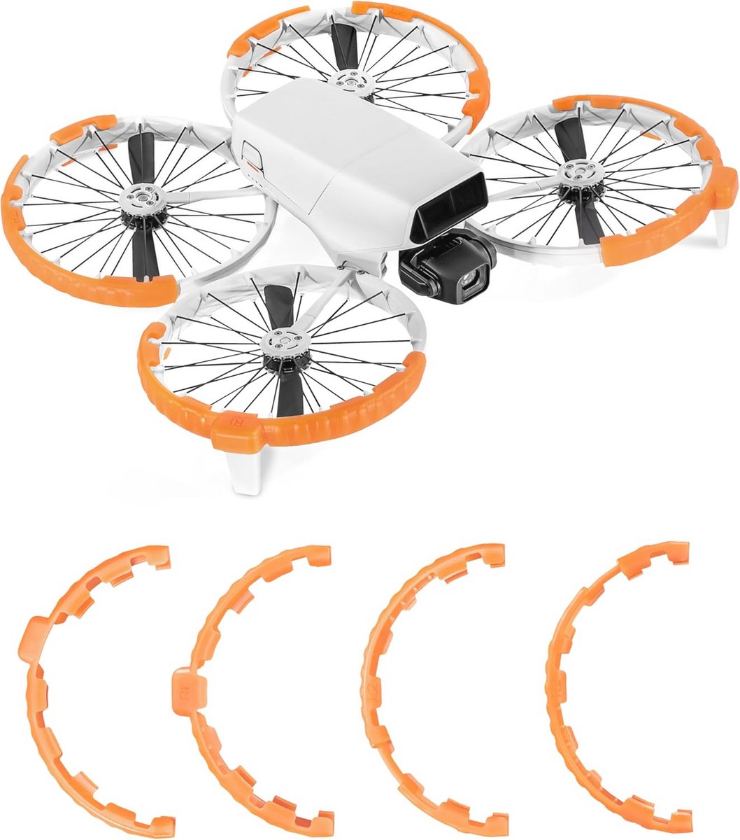 Propellerbescherming voor drones - Fluorescerend oranje propellerframe met botsingsbeschermingsring