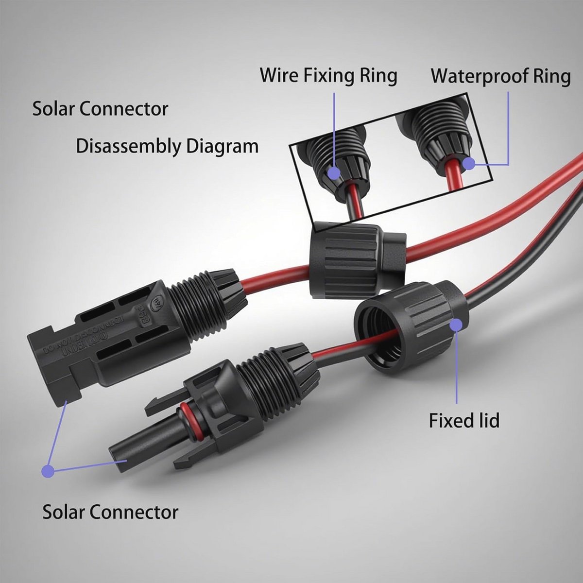 Zonnepaneel Adapter Kabel 6 mm2 voor Draagbare Powerstations
