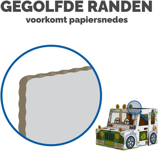 Bankers Box Play - Speelhuis stevig karton - Dinosaurus truck - Inkleurbaar van Merkloos — afbeelding 5
