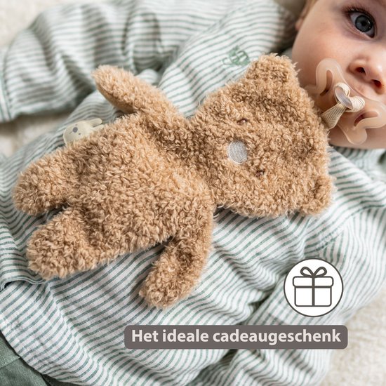 Nattou TEDDY Baby Fopspeenhouder - 26 cm - Beer doudou als speenhouder - Baby Cadeau - Beige van Nattou — afbeelding 5