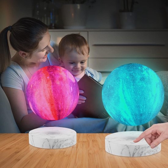 Zwevende maanlamp met 16 kleuren - Uniek nachtlampje voor thuis en kantoor van Vistefly — afbeelding 3