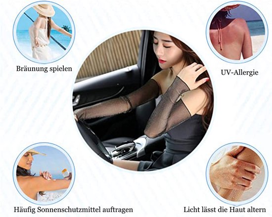 2 paar verkoelende armwarmers voor dames, kanten armwarmers, ademend — afbeelding 2