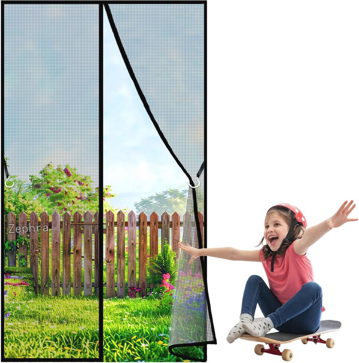 Automatische Hordeur 185x275cm - Magnetische Hor voor Balkondeur en Patiodeur
