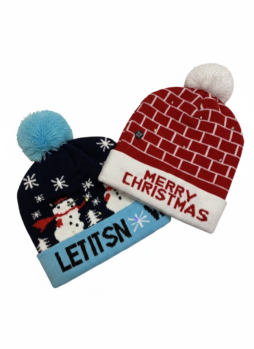 Kerstmuts Met Lichtjes - Assorti