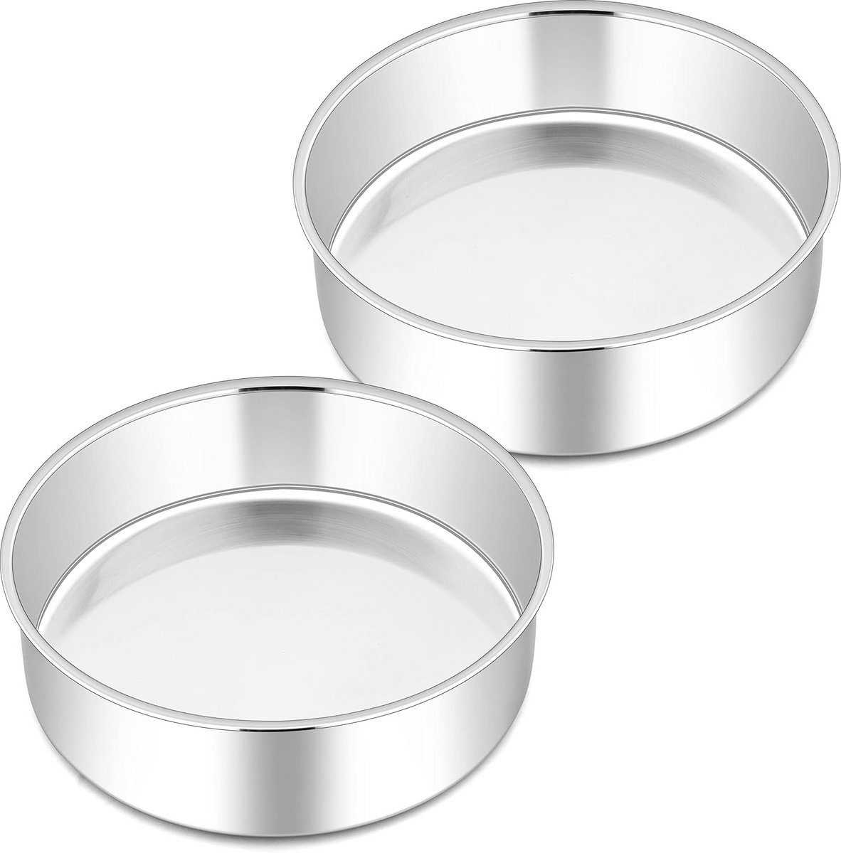 Ronde Taartvormen Set van 2 - Roestvrij Staal, Vaatwasmachinebestendig, 16 cm