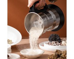 Multifunctionele maalmachine - Graan-, koffie- en kruidenmolen, roestvrij staal, veiligheidsontwerp met open deksel en stopfunctie, perfect voor droge materialen, granen, specerijen, kruiden en koffie