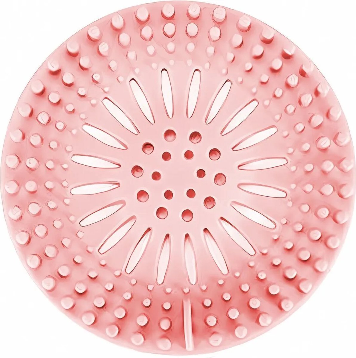 Afvoerfilter en haarvanger voor douche- en badafvoeren, kleur: roze