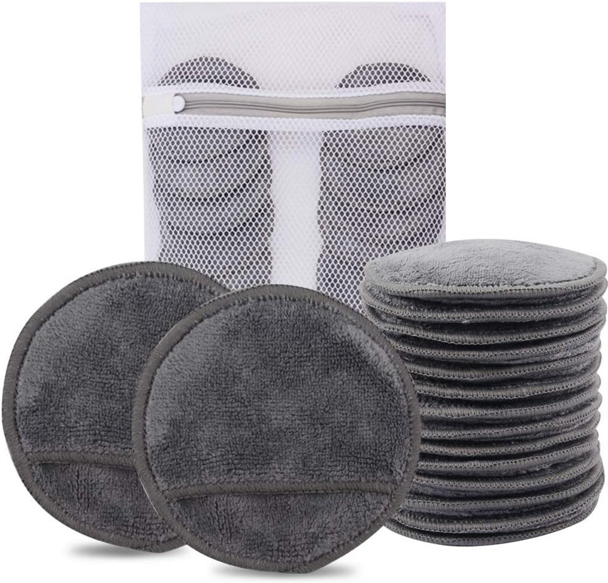 Herbruikbare Microvezel Make-up Remover Pads - Wasbare & Duurzame Gezichtspads voor Alle Huidtypes - 14 Stuks