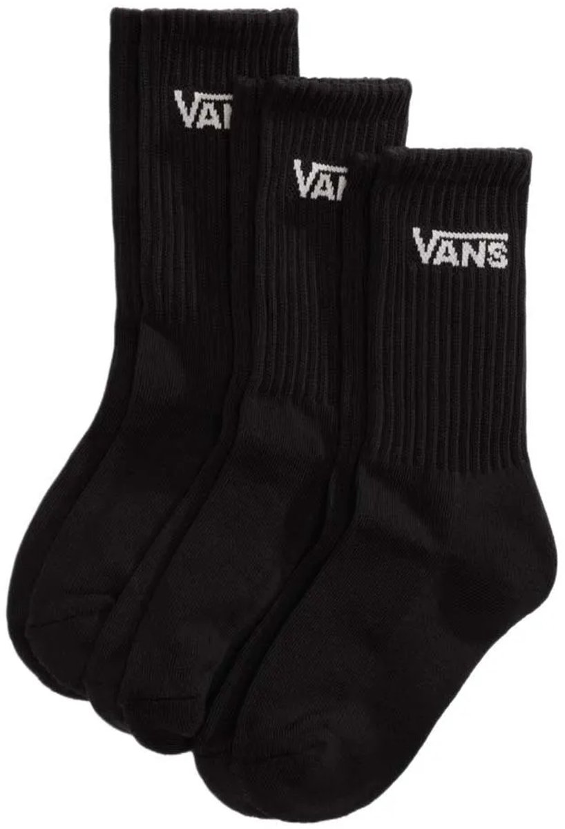 Vans Classic Crewsokken 3 Eenheden Jongens Meisjes Zwart