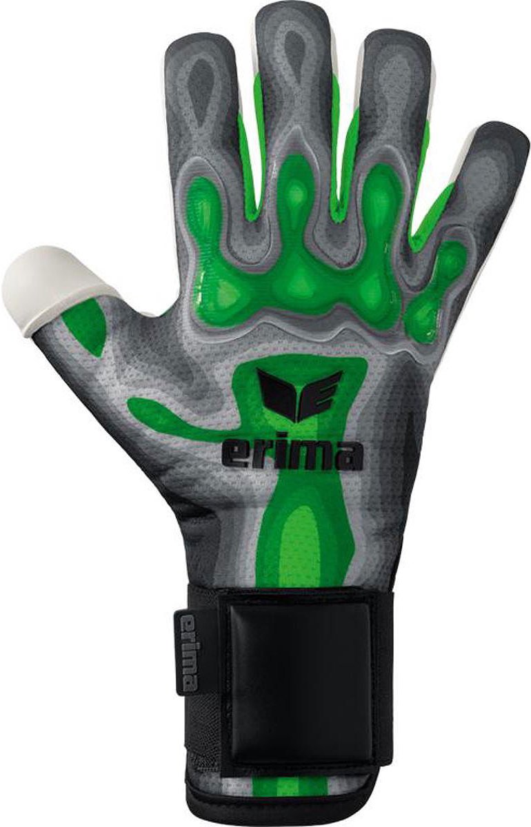 Erima Flex-Ray Match Eco Keepershandschoenen - Grijs / Groen | Maat: 7