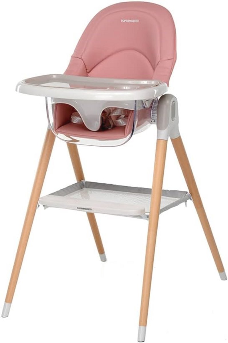 Omkeerbare Kinderstoel voor Kinderen 6 tot 36 Maanden, Roze 2-in-1