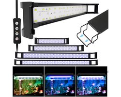 LED aquariumlamp blauw-wit 20W met RVS houder