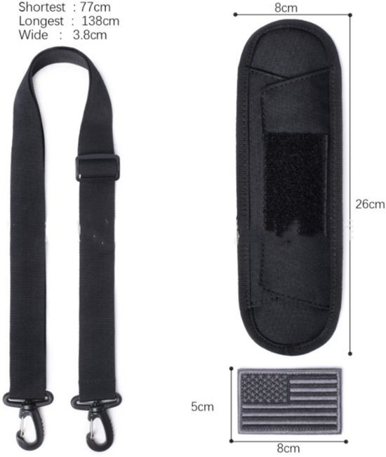 Golf anti-rugsteun - Golf schoudersteun - Groen - Schouderkussen voor rugzak - Universeel sport schouderkussen - Vervangende schouderriem/crossbodyriem - Vervangende schouderriem voor tas van Merkloos — afbeelding 2