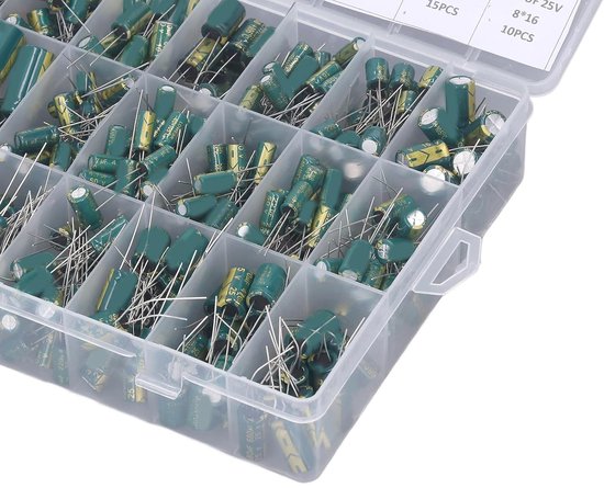460 Piece Electrolytic Capacitor Set - 6.3V - 50V - Groen Inline ...