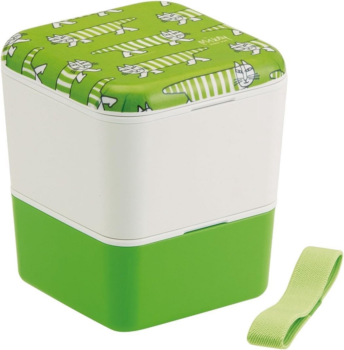 Eenvoudige, vierkante broodtrommel met melamine deksel