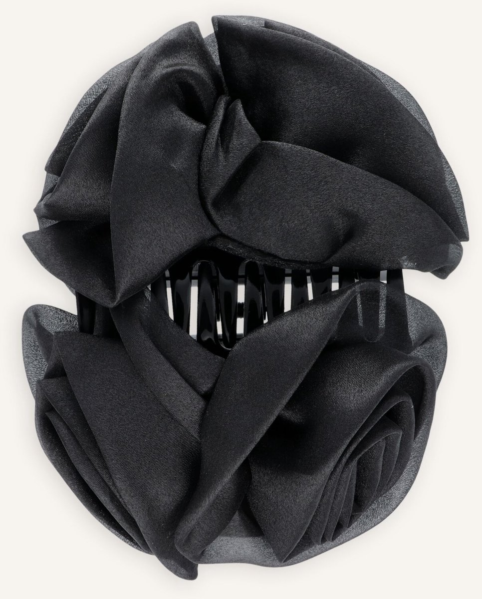 Becksondergaard Organza Flower Hair Claw Haaraccessoires Dames - Zwart - Maat ONESIZE