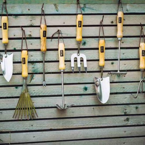Kleine Rubber / Cultivator met Houten Handvat - RVS Details — afbeelding 5