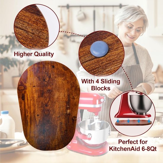 Schuifmat voor Keukenapparaat (6/7/8Qt) met 4 Siliconen Keukengerei Accessoires — afbeelding 5