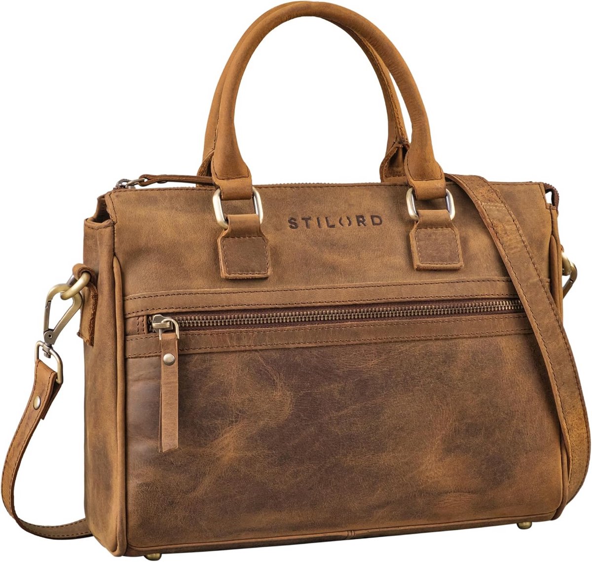 Dames Shopper Tas Leer met Verstelbare Schouderband Middelgroot