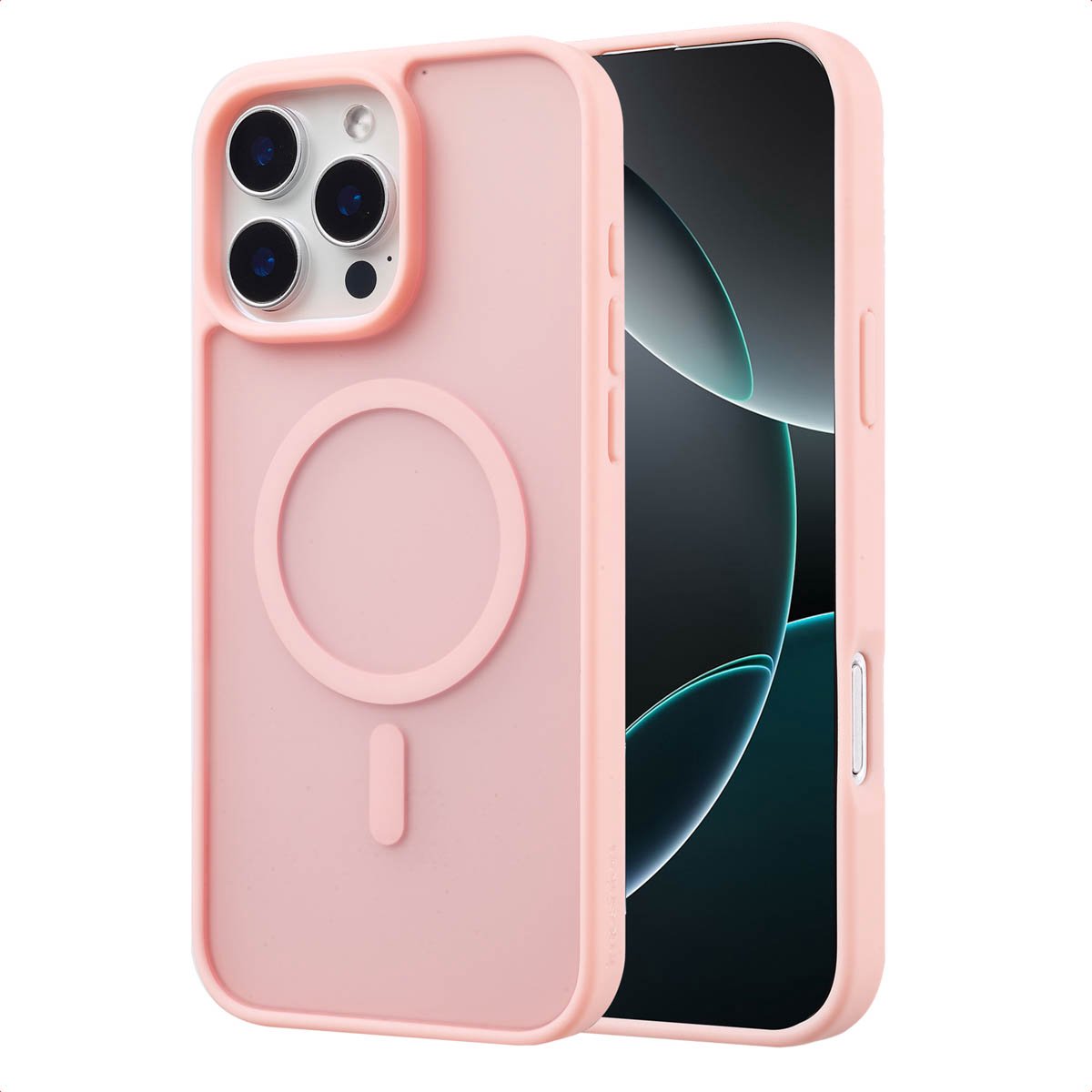 imoshion Hoesje - Geschikt voor iPhone 16 Pro - Color Guard Backcover geschikt voor MagSafe - Lichtroze