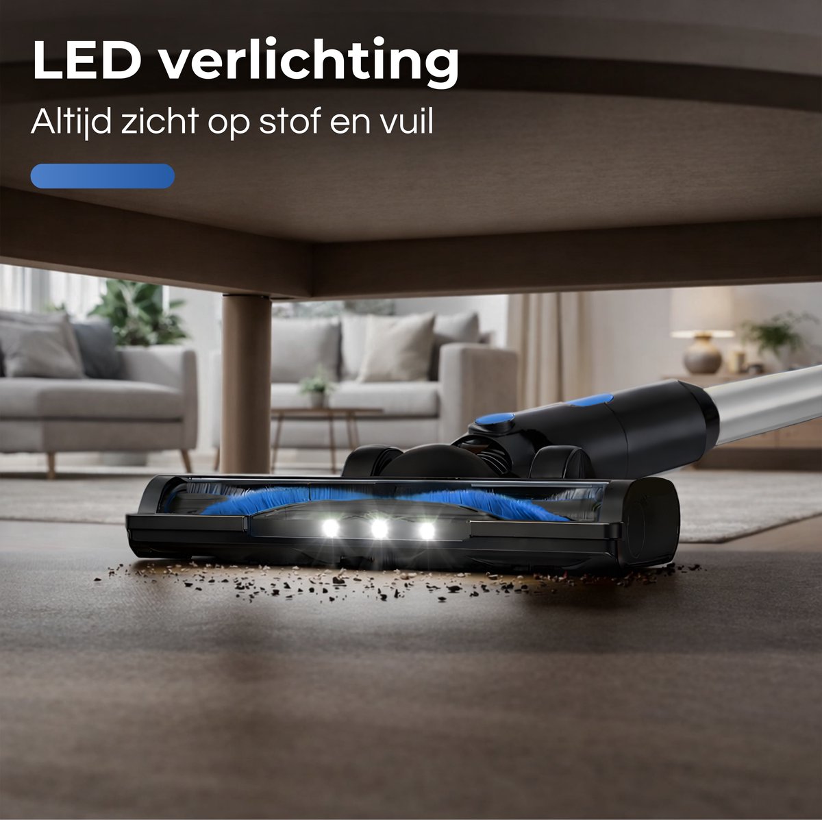 MYBOT E6 Advanced - Steelstofzuiger met Dweilfunctie - 250W - 20Kpa - 3 Zuigniveaus - Vacuum Cleaner - Steelstofzuiger Draadloos - Zonder Zak - Op Accu — afbeelding 7