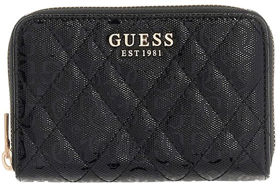 Guess Isemay Portemonnee Dames - Ritsportemonnee - Imitatieleer - Zwart
