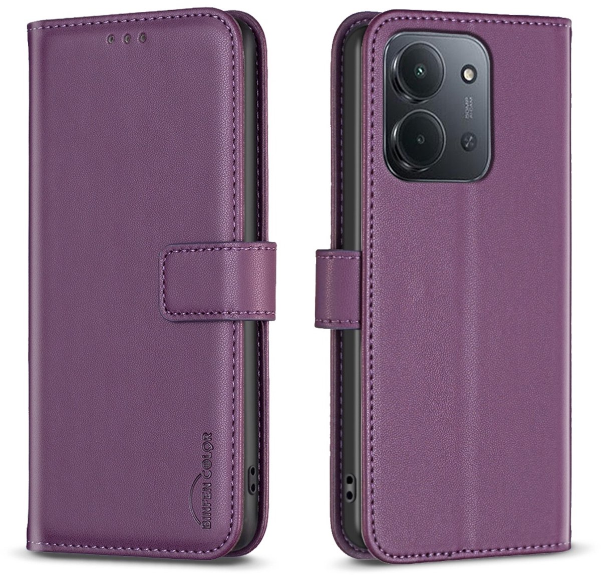 BINFEN Hoesje - Geschikt voor Xiaomi Redmi 15C Hoesje - BINFEN Book Case - Paars
