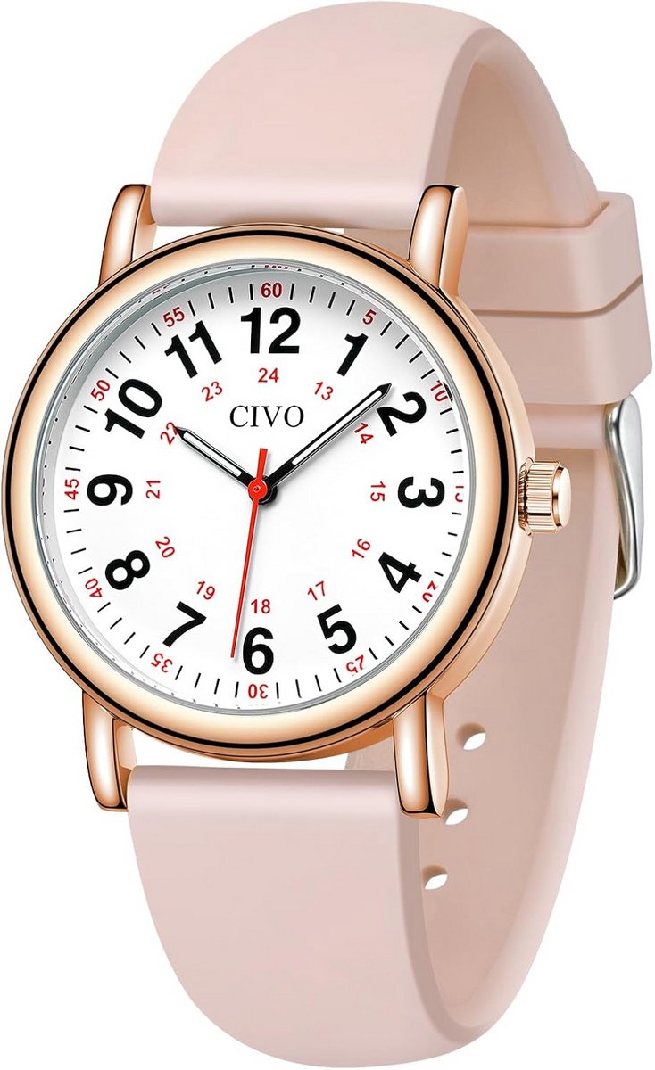 Analoge Verpleegstershorloge met Lijn voor Nauwkeurige Tijdmeting - Waterdicht Dames en Heren Model