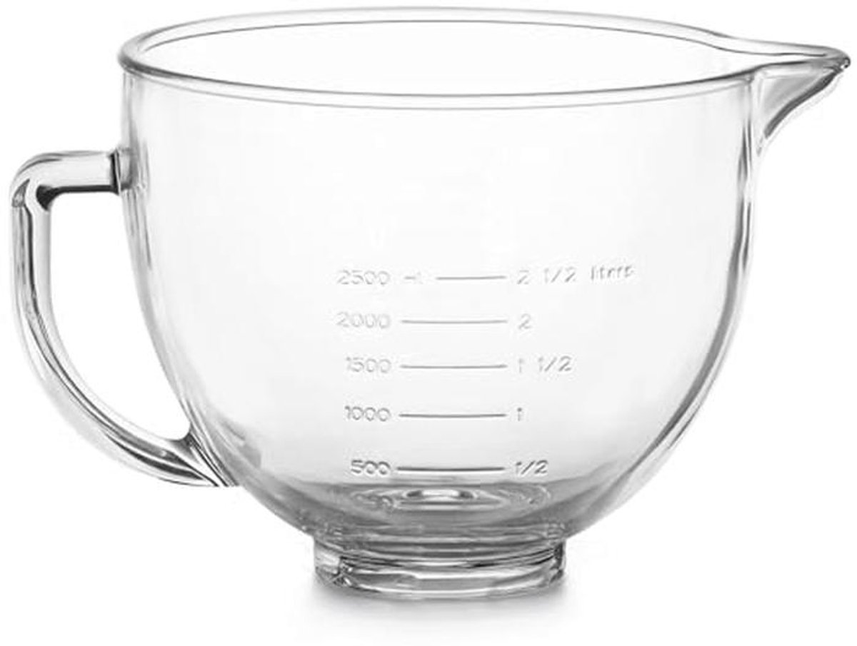 Mengkom met Handgreep en Gietrand - Geschikt voor Keukenmixers 4.5 en 5 Quart
