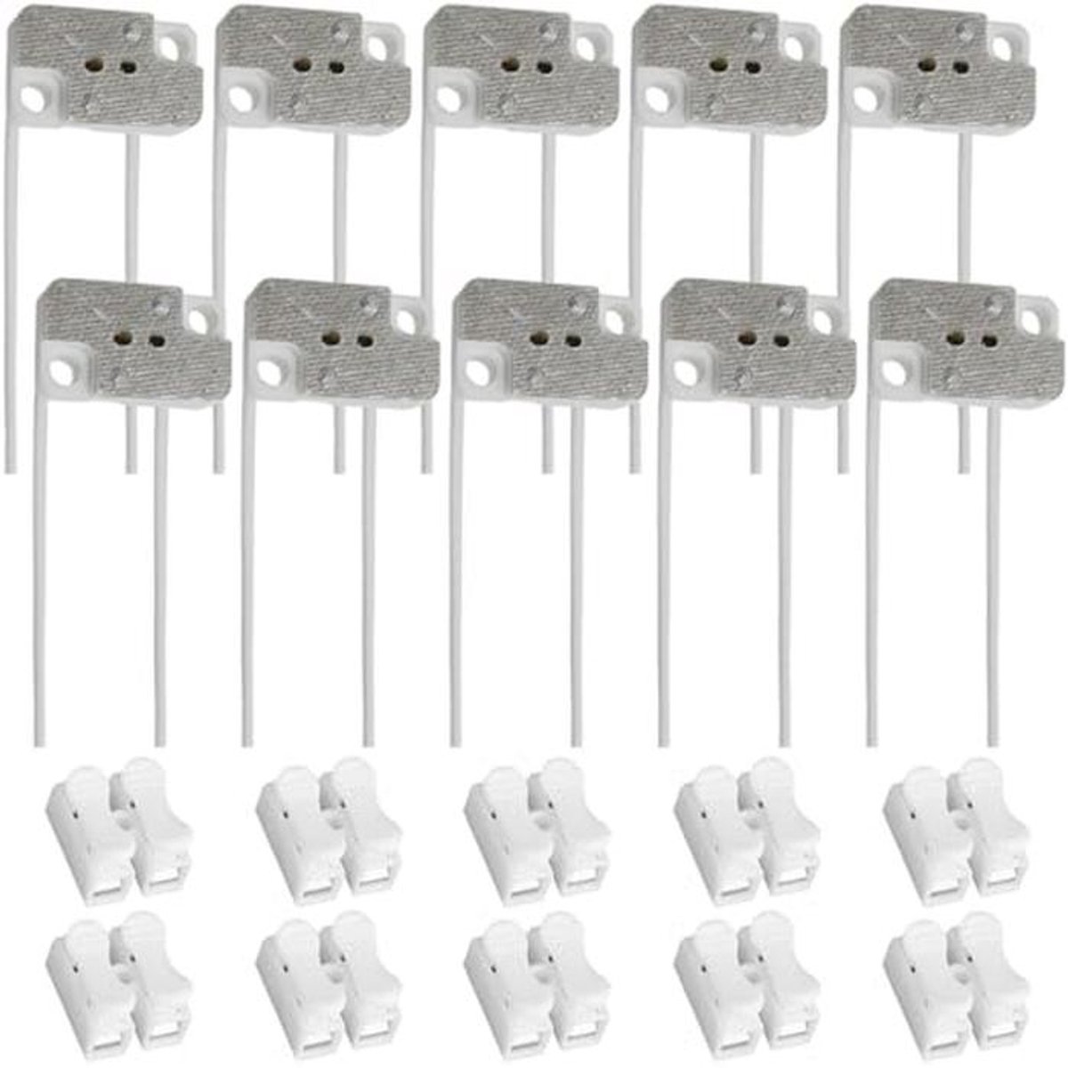 G4 GX5.3 Lampfitting voor MR16 MR11 - 10 Stuks met Kabelaansluitingen