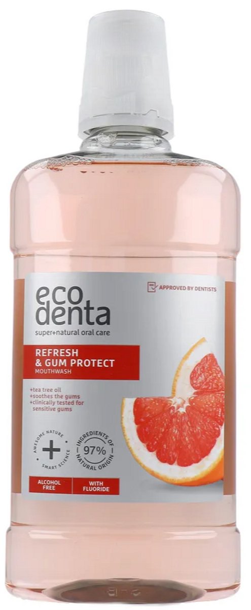 Ecodenta Refresh & Gum Protect Mondwater Grapefruit 500ML